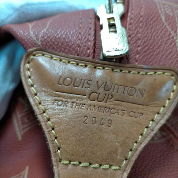 Louis Vuitton America's Cup Duffle bag LV Cup Red and Vachetta PVC - Picture 9 of 9